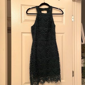 Hollister teal lace dress